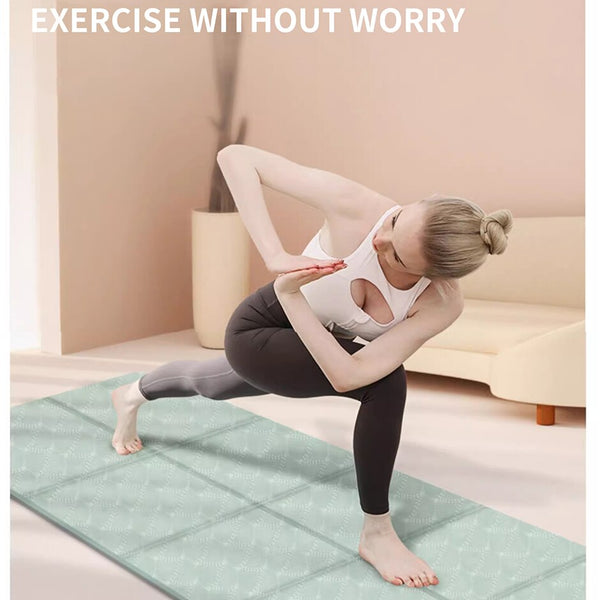Foldable TPE Yoga Mat Eco Friendly - Yogi Emporium