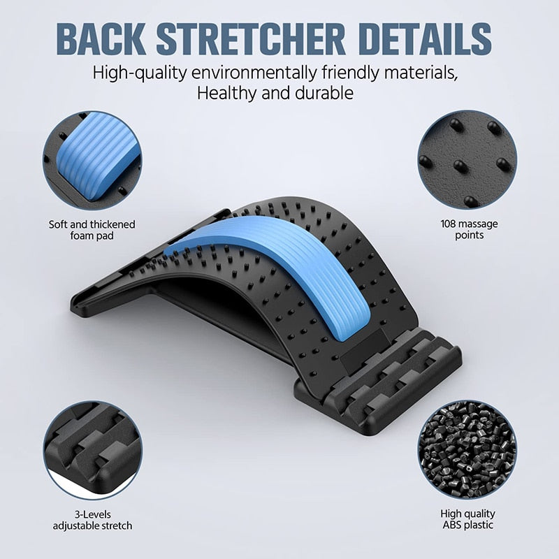 Adjustable Back Pain Reliever/Stretcher Magnetotherapy - Yogi Emporium